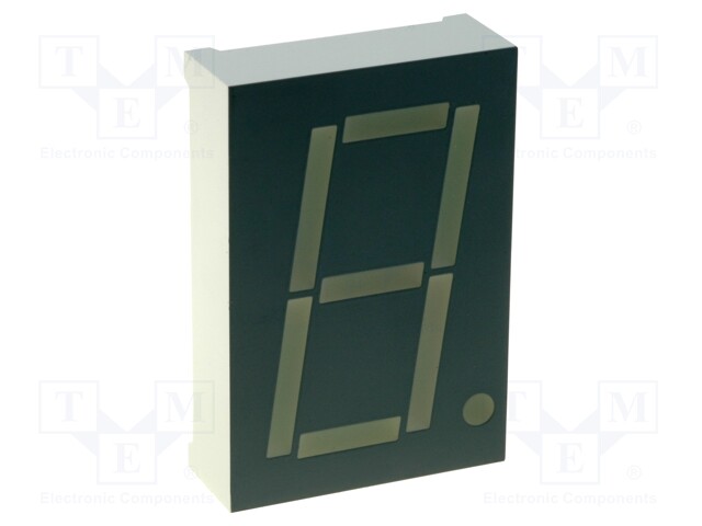 Display: LED; 7-segment; 25.4mm; 1"; No.char: 1; red; 3÷16mcd; anode