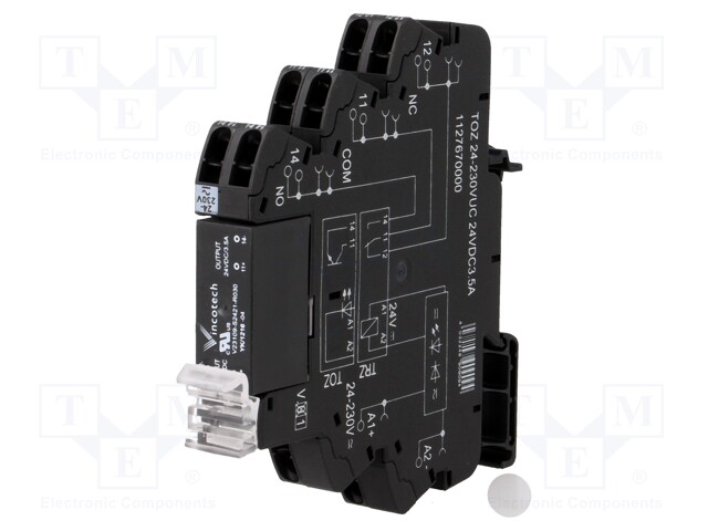 Relay: interface; DPDT; Ucntrl: 24÷230VDC; Ucntrl: 24÷230VAC; 3.5A