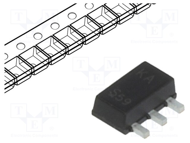 Transistor: N-MOSFET; unipolar; 240V; 0.26A; 1W; SOT89-4