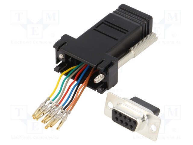 Transition: adapter; RJ45 socket,D-Sub 9pin female