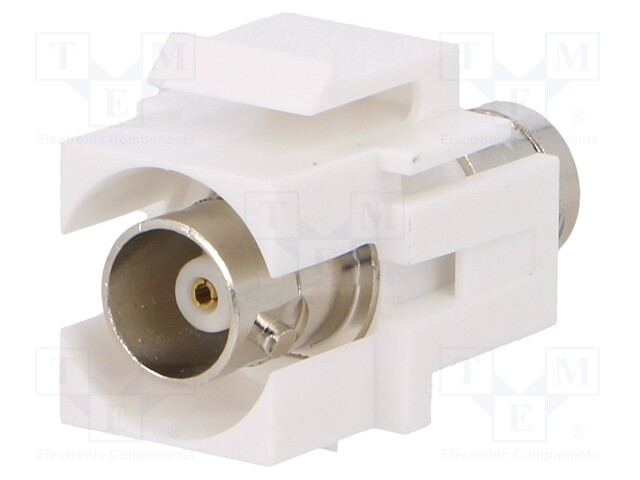 Coupler; socket; BNC socket x2; female x2; Keystone; straight; 50Ω