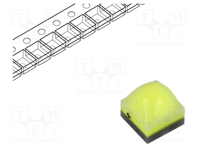 LED; yellow green; 128÷157lm; 130°; λd: 566-569nm; 700mA; 2.8÷3.2V