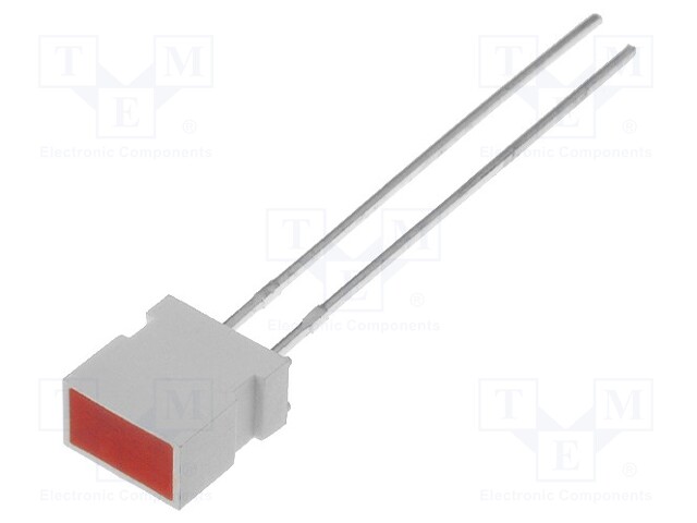 LED; rectangular; 6.15x3.65mm; with side wall; red; 5÷20mcd; 100°