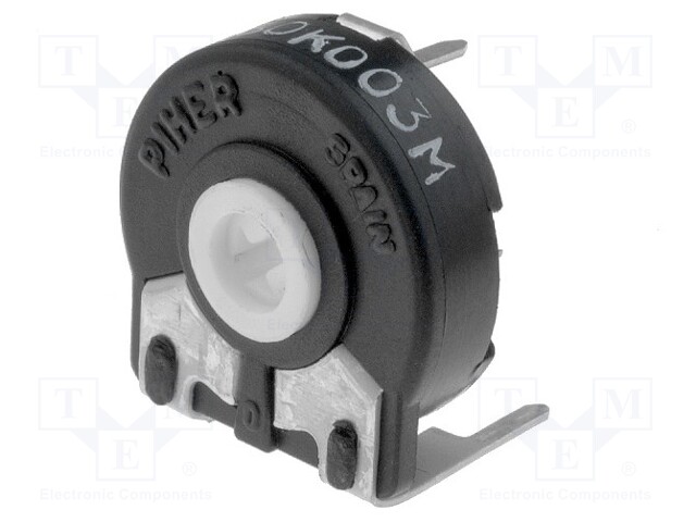 Potentiometer: mounting; single turn,horizontal; 250kΩ; 150mW