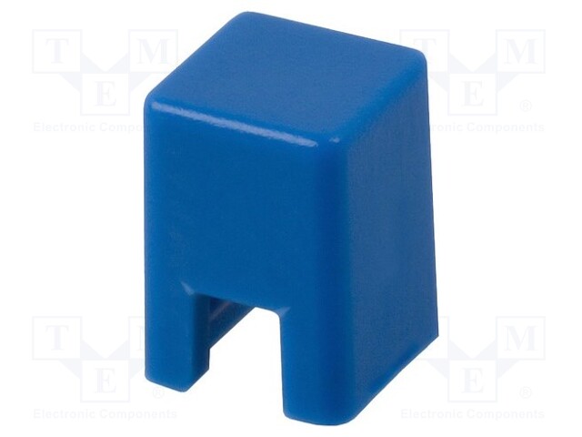 Button; square; Application: B3F-1,B3F-3,B3FS; 4x4mm; Colour: blue