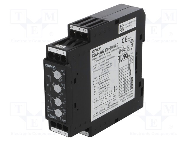 Module: current monitoring relay; AC current,DC current; DIN