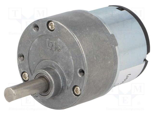 Motor: DC; with gearbox; 3÷12VDC; 500mA; Shaft: D spring; 20rpm