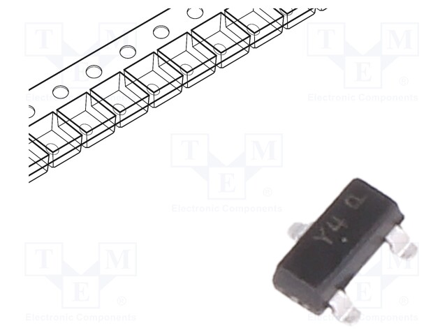 Diode: Zener; 0.3W; 15V; SMD; reel,tape; SOT23; single diode