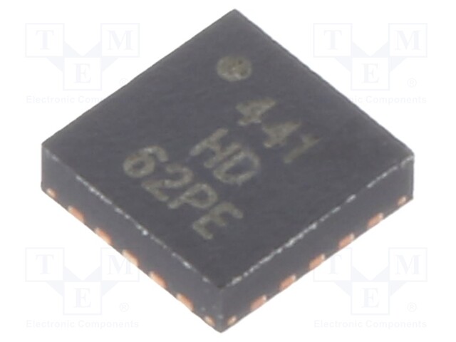 AVR microcontroller; EEPROM: 256B; SRAM: 256B; Flash: 4kB; VQFN20