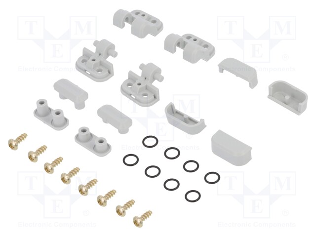 Set of hinges; ABS; Colour: light grey; Pcs: 2