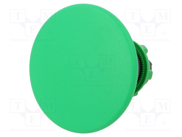 Switch: push-button; Stabl.pos: 1; 22mm; green; Illumin: none; IP66