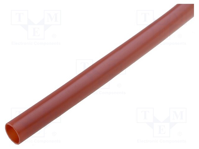 Heat shrink sleeve; 6.4mm; L: 1m; 2: 1; brown; Temp: -55÷125°C