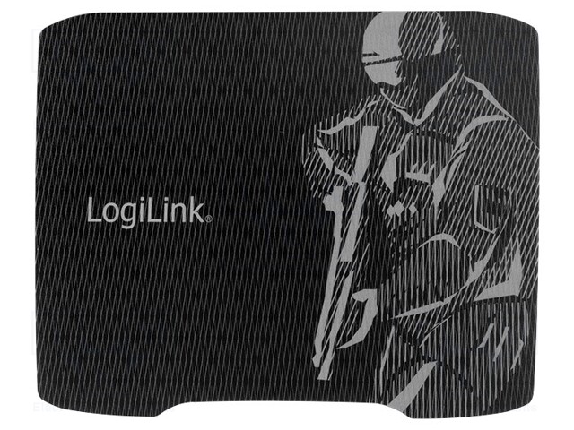 Mouse pad; black/white; 330x250x4mm