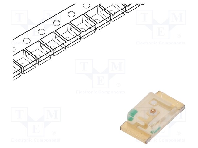 LED; SMD; 1206; red; 0.5÷1.2mcd; 3.2x1.6x0.75mm; 120°; 2.25÷2.5V