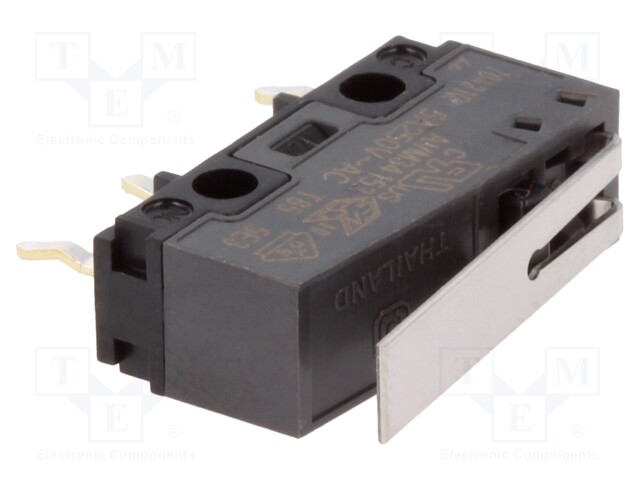 Microswitch SNAP ACTION; with lever; SPDT; 5A/250VAC; 5A/30VDC