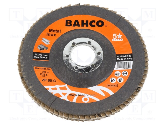 Flap grinding wheels; Ø: 115mm; Øhole: 22.23mm; Granularity: 60