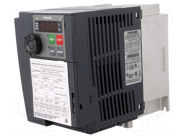 Vector inverter; Max motor power: 1.5kW; Out.voltage: 3x380VAC