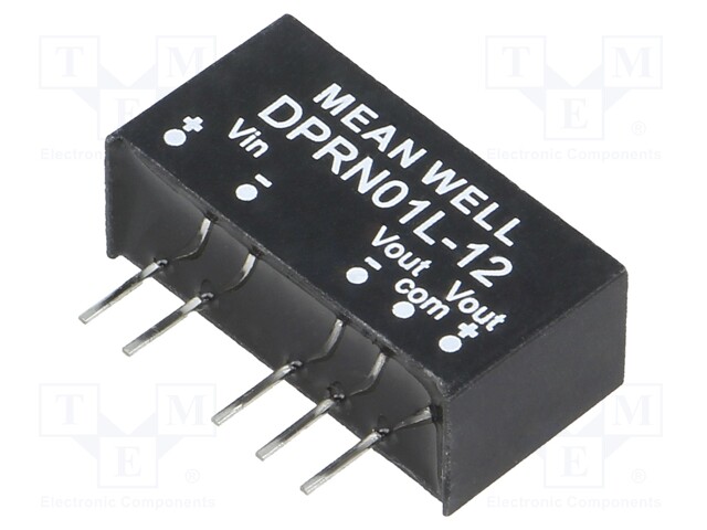 Converter: DC/DC; 1W; Uin: 4.75÷5.5V; Uout: 12VDC; Uout2: -12VDC