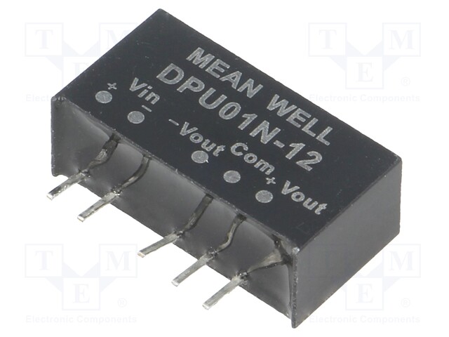 Converter: DC/DC; 1W; Uin: 21.6÷26.4V; Uout: 12VDC; Uout2: -12VDC