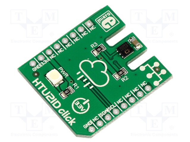 Click board; humidity/temperature sensor; I2C; HTU21D; 3.3VDC