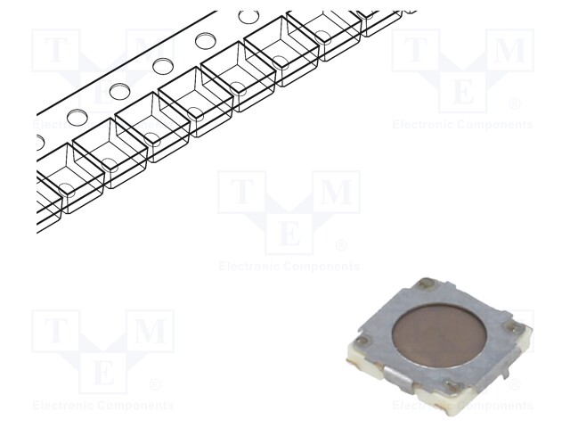 Microswitch TACT; SPST; Pos: 2; 0.02A/15VDC; SMT; none; 1N; 0.8mm