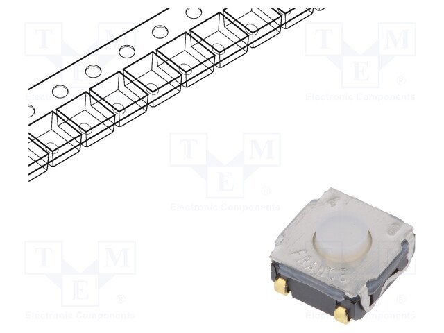 Microswitch TACT; SPST-NO; Pos: 2; 0.05A/32VDC; SMT; none; 3.5mm