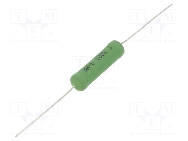 Resistor: wire-wound; THT; 100Ω; 8W; ±5%; Ø8.5x30mm; 300ppm/°C