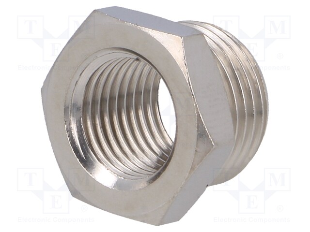 Nipple; reductive; Mat: nickel plated brass; 300°C