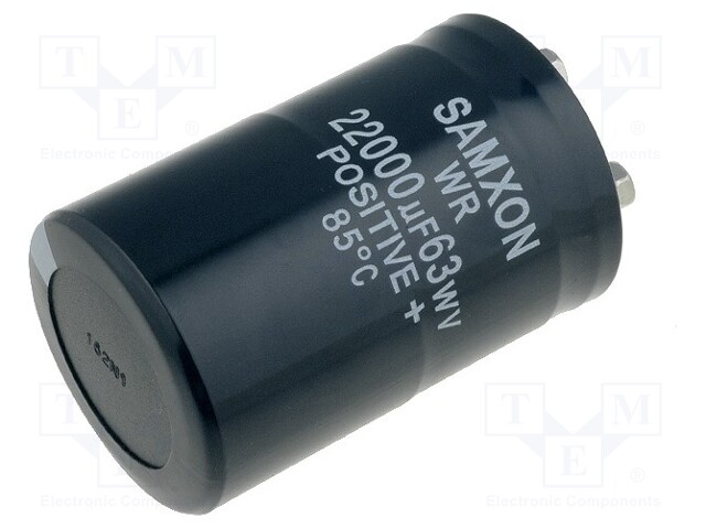 Capacitor: electrolytic; 22000uF; 63VDC; Ø51x80mm; ±20%; 2000h