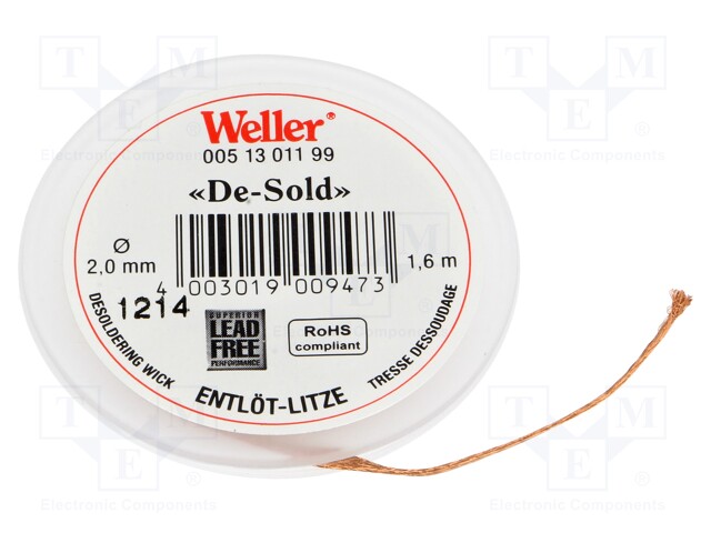 Tape: desoldering; W: 2mm; L: 1.6m