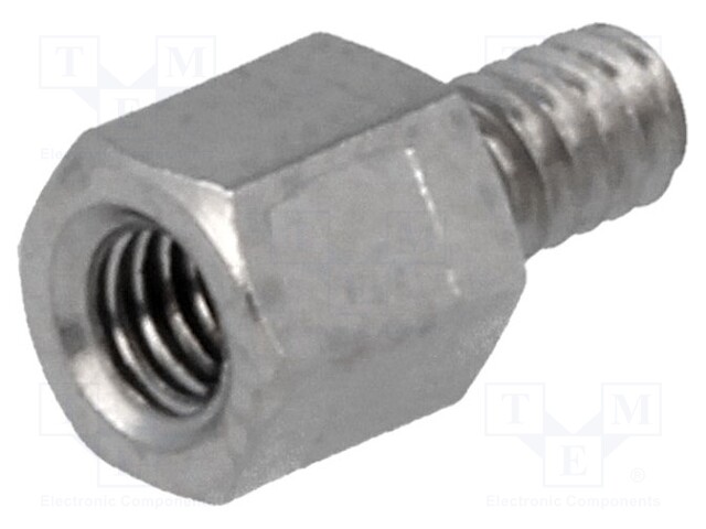 Screwed spacer sleeve; Int.thread: M3; 5mm; Ext.thread: UNC4-40