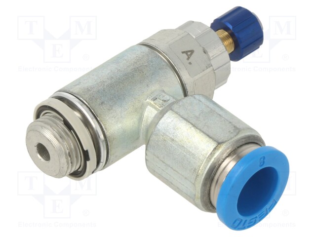 Throttle-check valve; Pressure: 0.2÷10bar; Temp: -10÷60°C; NBR