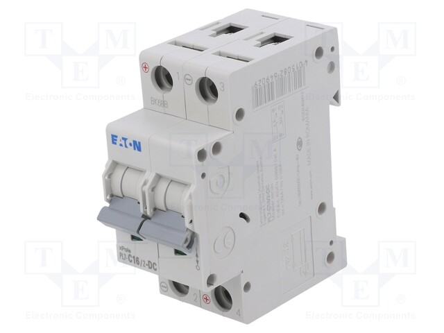 Circuit breaker; 230/400VAC; 250VDC; Inom: 16A; Poles: 2; DIN; 10kA