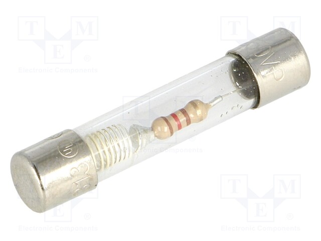 Fuse: fuse; time-lag; 62mA; 250VAC; cylindrical,glass; 6,3x32mm