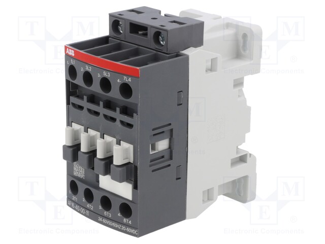 Contactor, 18 A, DIN Rail, 690 V, 4PST-NO, 4 Pole, 9 kW