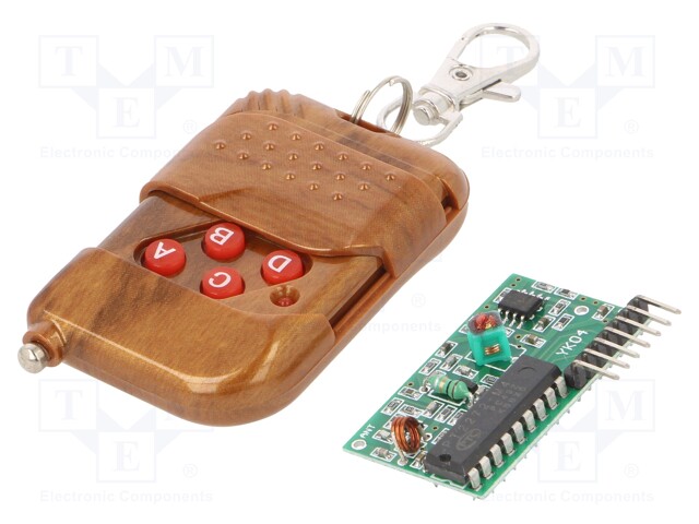 Module: RF; AM transmitter,AM receiver; 4.5÷7VDC; 315MHz