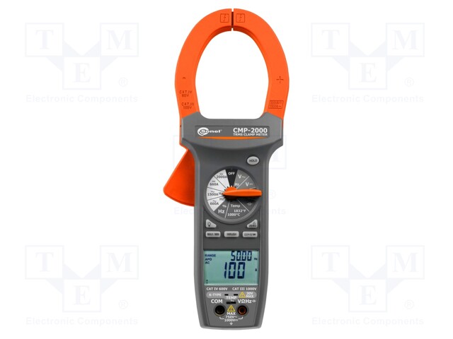 AC/DC digital clamp meter; Øcable: 57mm; I DC: 659.9A,2000A; IP20