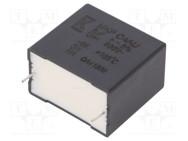 Capacitor: polypropylene; DC-Link; 5uF; ESR: 8.8mΩ; THT; ±5%; 10.2A