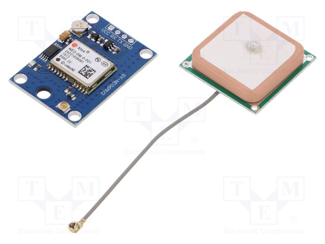 Sensor: position; GPS; 3÷5VDC; UART; antenna,module; 25x35mm