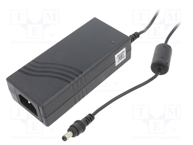 Power supply: switched-mode; 19VDC; 2.63A; Out: 5,5/2,5; 50W; 89%
