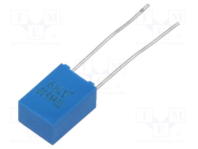 Capacitor: polyester; 10nF; 400VAC; 630VDC; 5mm; ±10%; 5x10x7.5mm