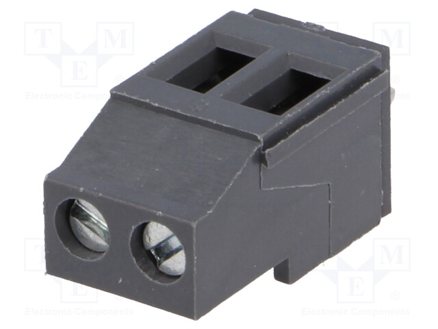 PCB terminal block; angled 90°; 5mm; ways: 2; on PCBs; 0.5÷4mm2