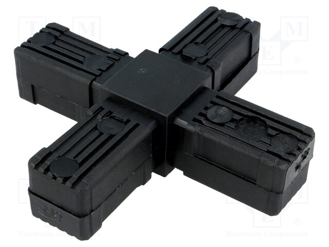 Mounting coupler; for profiles; Mat: polyamide; -30÷100°C; I: 77mm