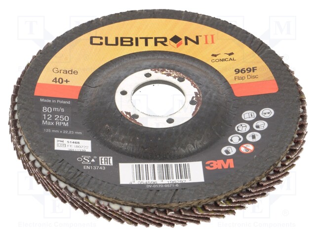 Flap grinding wheels; 125mm; Granularity: 40