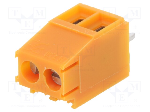 PCB terminal block; angled 90°; 3.5mm; ways: 2; on PCBs; 1.5mm2