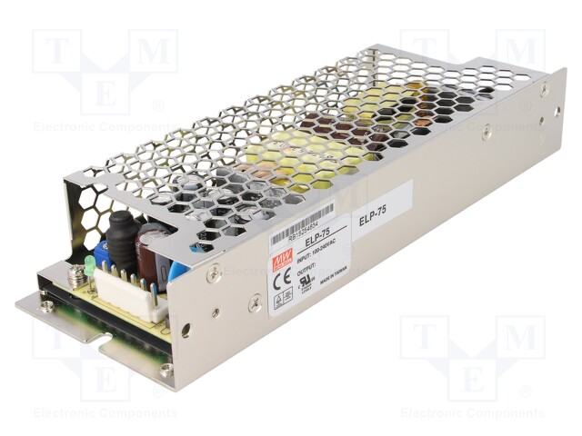 Power supply: switched-mode; 75W; 127÷370VDC; 90÷264VAC; OUT: 1