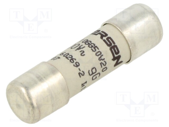 Fuse: fuse; gG; 20A; 500VAC; ceramic; 10x38mm