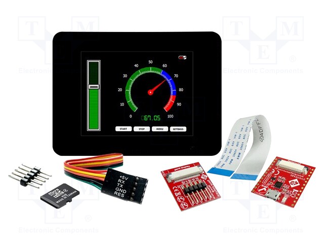 Dev.kit: with display; TFT; 3.2"; 240x320; Display: graphical; 32kB