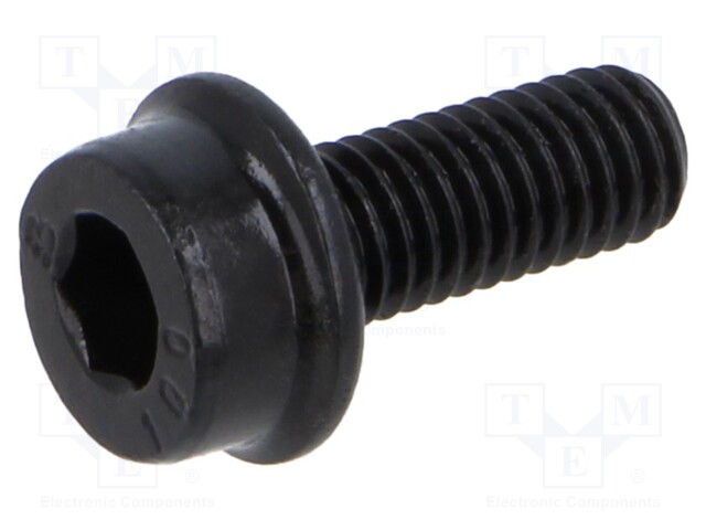 Screw; with flange; M5x12; Head: cheese head; imbus; steel; HEX 4mm