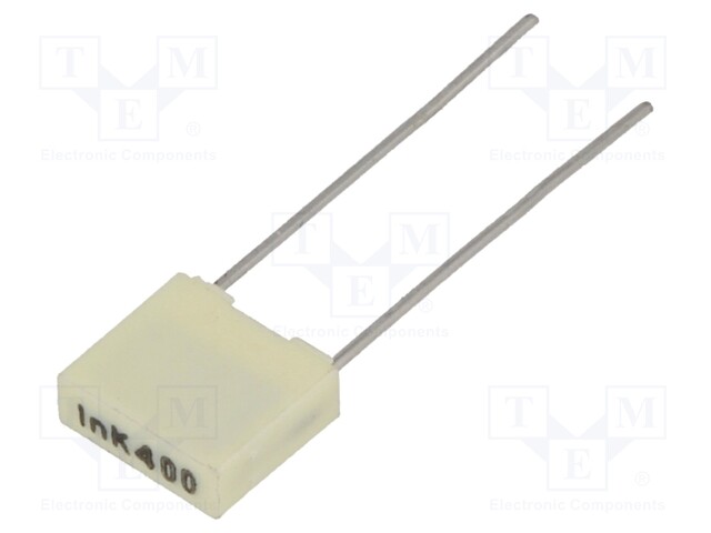 Capacitor: polyester; 1nF; 200VAC; 400VDC; Pitch: 5mm; ±10%